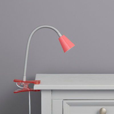 Pink clip deals on lamp