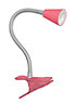 Colours Koro Goose neck Gloss Shell pink LED Clip-on desk lamp
