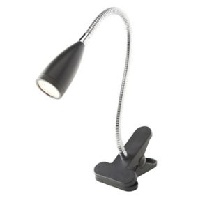 Colours Kulm Matt Black LED Clip-on desk lamp