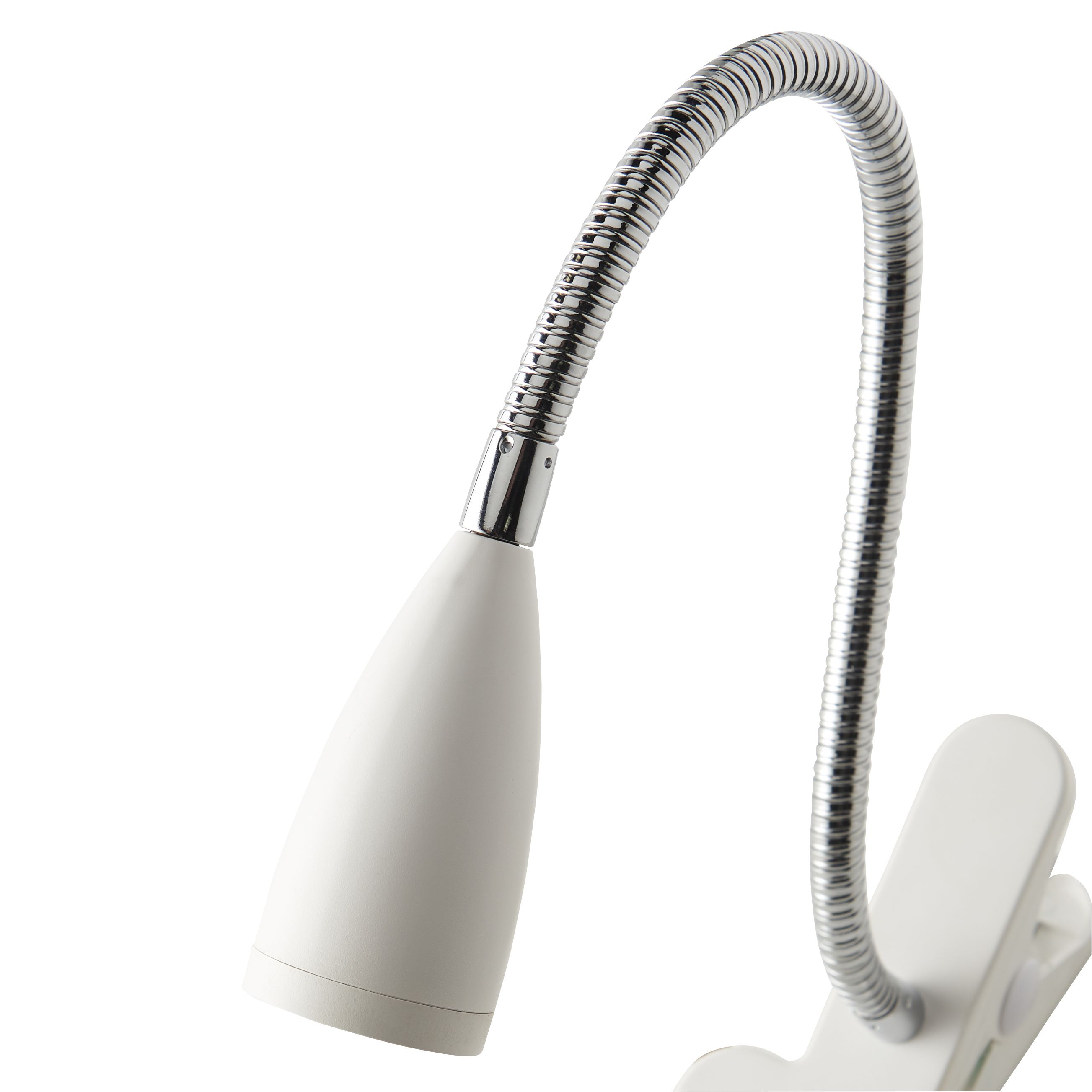 Colours Kulm Matt White Clip-on desk lamp