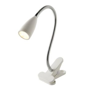 Colours Kulm White LED Clip-on desk lamp