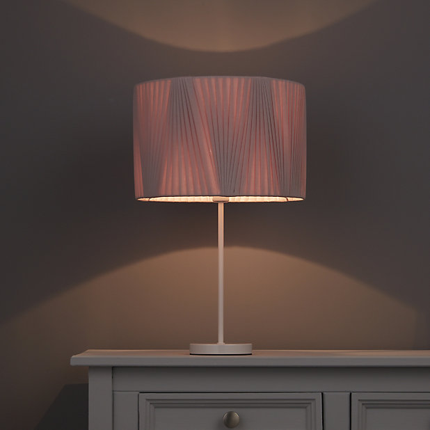 Lainie Mauve V Pleat Light Shade, Mauve Table Lamp Shade