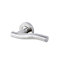 Colours Lalin Satin Nickel effect Stainless steel Curved Latch Push-on rose Door handle (L)130mm, Pair