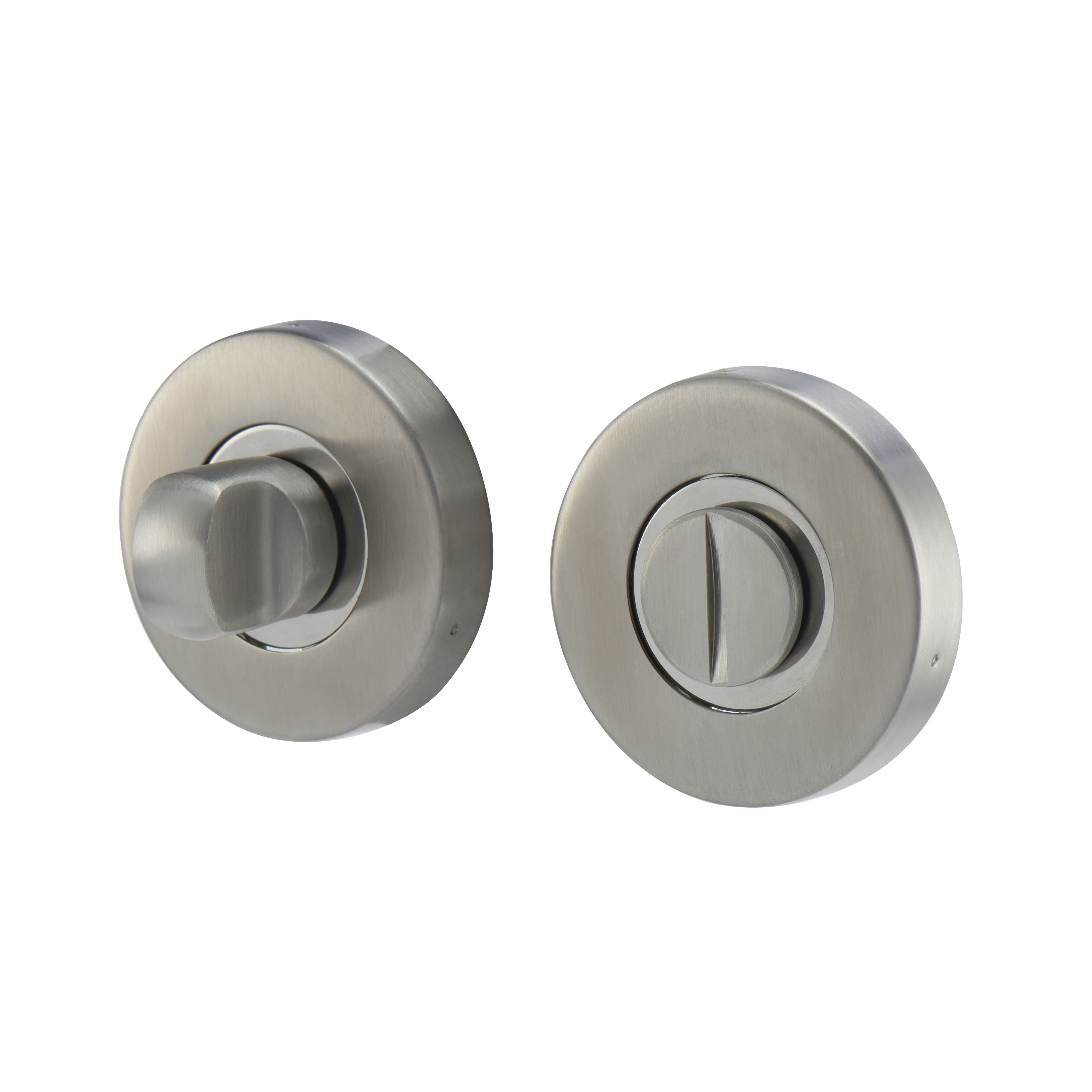 Colours Lantic Matt Stainless steel Bathroom Turn & release lock