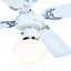 Colours Lari Traditional White Ceiling fan light
