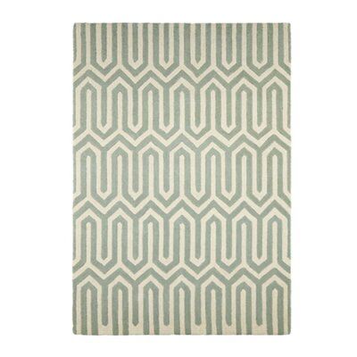 Colours Larissa Cream & turquoise Medium Rug, (L)170cm x (W)120cm