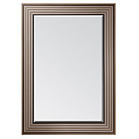 Colours Laverna Brown Rectangular Framed Mirror (H)1070mm (W)760mm
