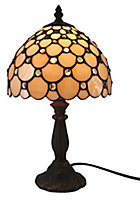 Colours Layla Antique amber effect Halogen Table lamp