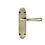 Colours Leba Antique brass effect Steel Straight Latch Door handle (L)116mm