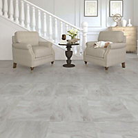 Colours Leggiero Light grey Slate effect Laminate Flooring, 1.86m²