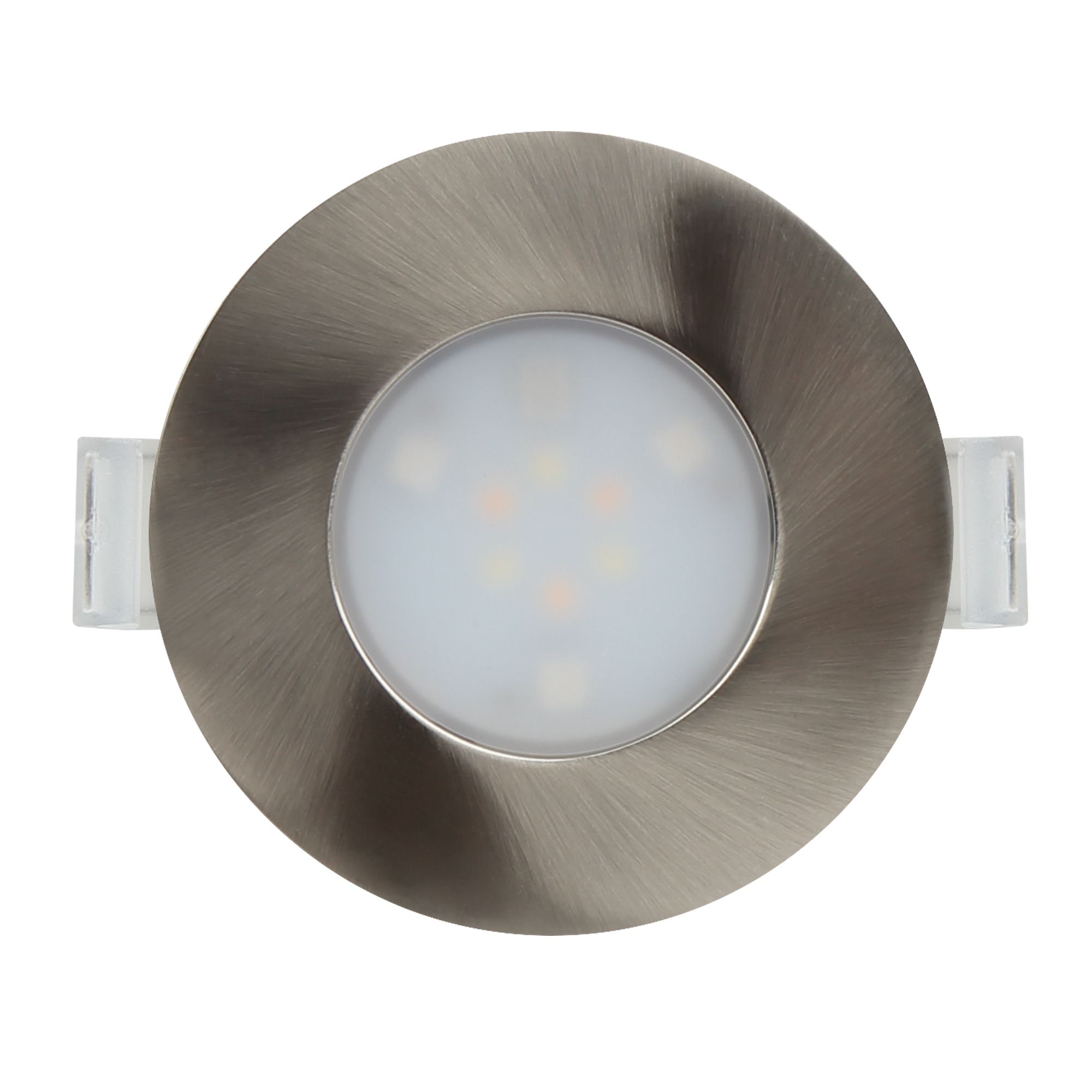 Colours Lemeta Silver Chrome effect Non-adjustable LED RGB & warm white to cool white Downlight 5.5W IP65, Pack of 3