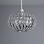 Colours Leona Silver effect Beaded Light shade (D)270mm