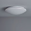 Colours Leto Brushed Metal & plastic White LED Ceiling light