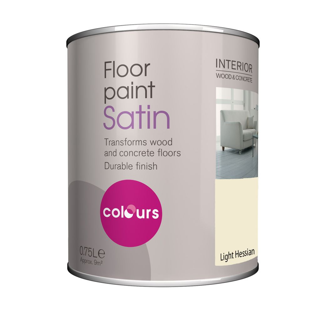 Colours Light hessian Satin Floor paint 0.75L DIY at B&Q