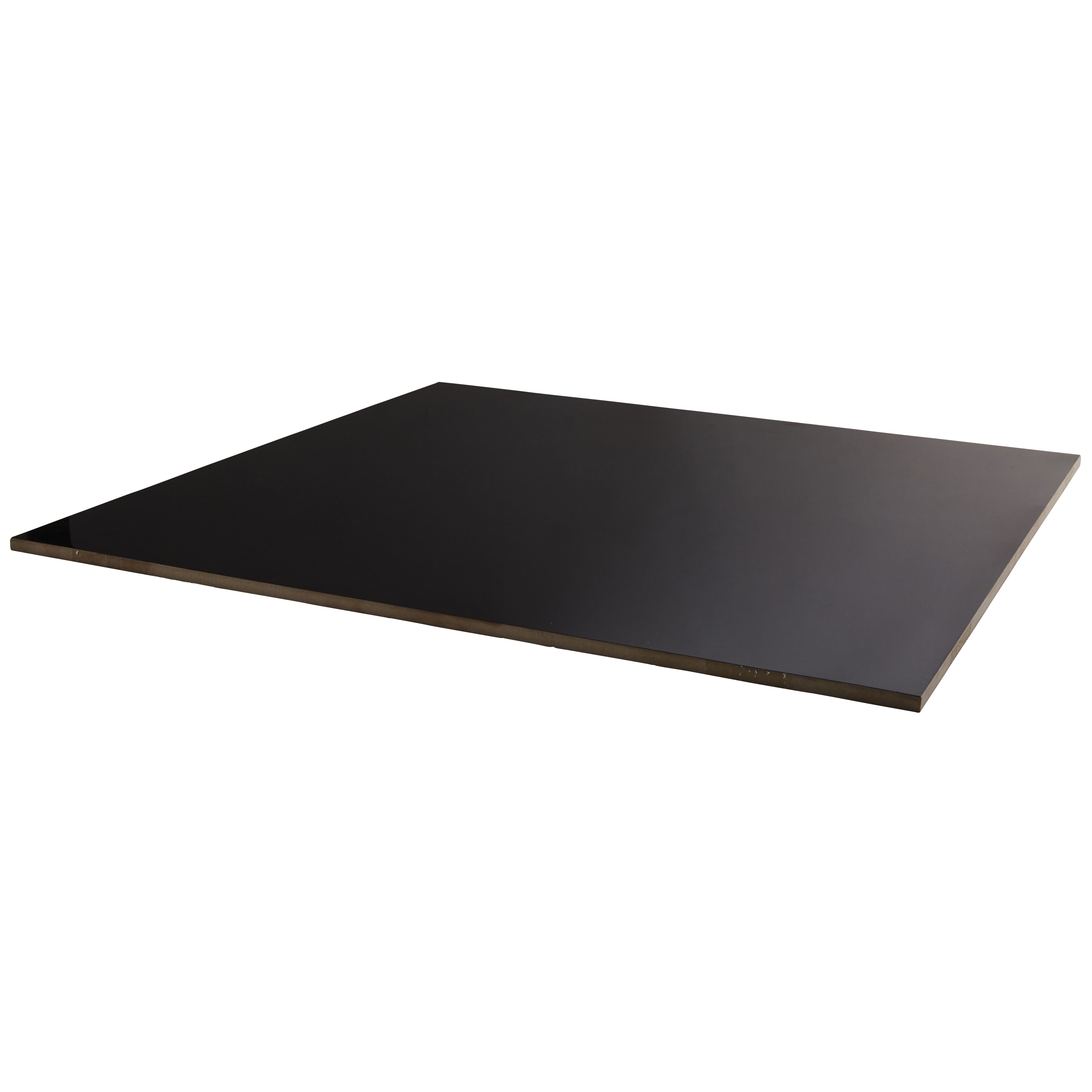 Colours Livourne Black Plain Porcelain Wall & floor Tile Sample