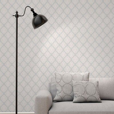 Colours Logan Cream Geometric Embossed Wallpaper