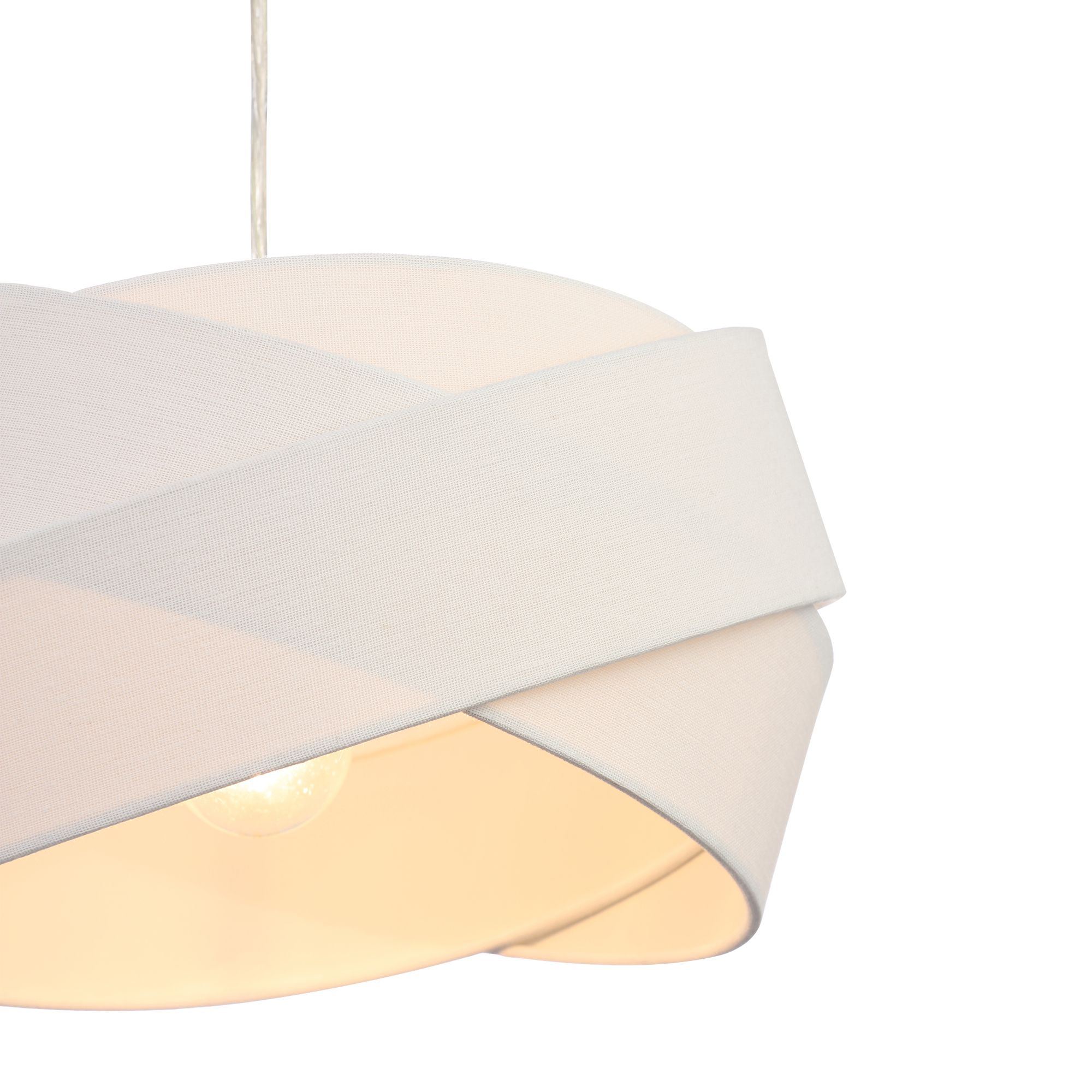 Colours Lovell Ivory Triple ring Cylinder Light shade (D)33cm