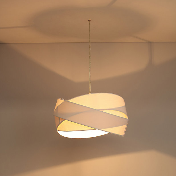 Colours Lovell Ivory Triple Ring Light, How To Get A Ceiling Lampshade Off White