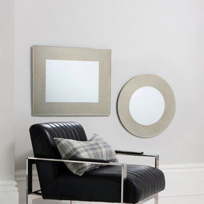 Colours Lucina Glitter effect Glitter effect Rectangular Frameless Unframed mirror (H)60cm (W)50cm