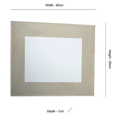 Colours Lucina Glitter effect Glitter effect Rectangular Frameless Unframed mirror (H)60cm (W)50cm