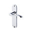 Colours Lyse Polished Chrome effect Brass Scroll Latch Door handle (L)112mm