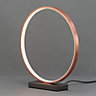 Colours Lyssa Ring Matt Copper effect LED Table lamp
