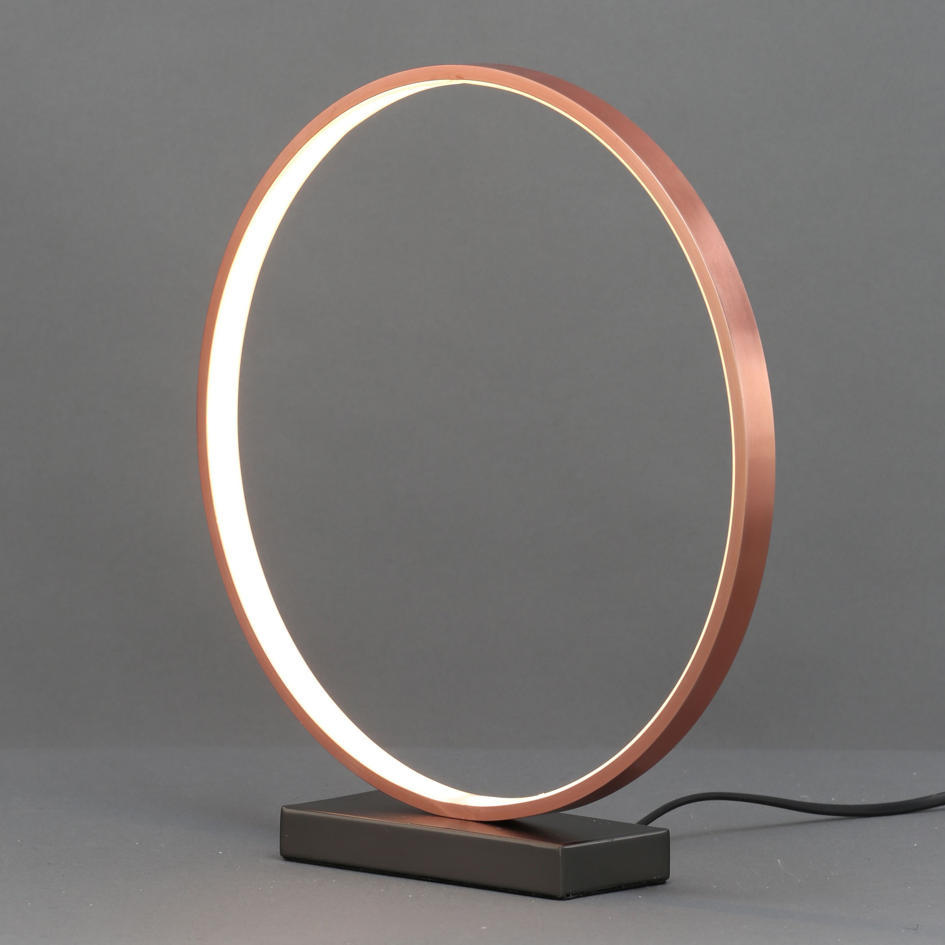 Colours Lyssa Ring Matt Copper effect Table lamp
