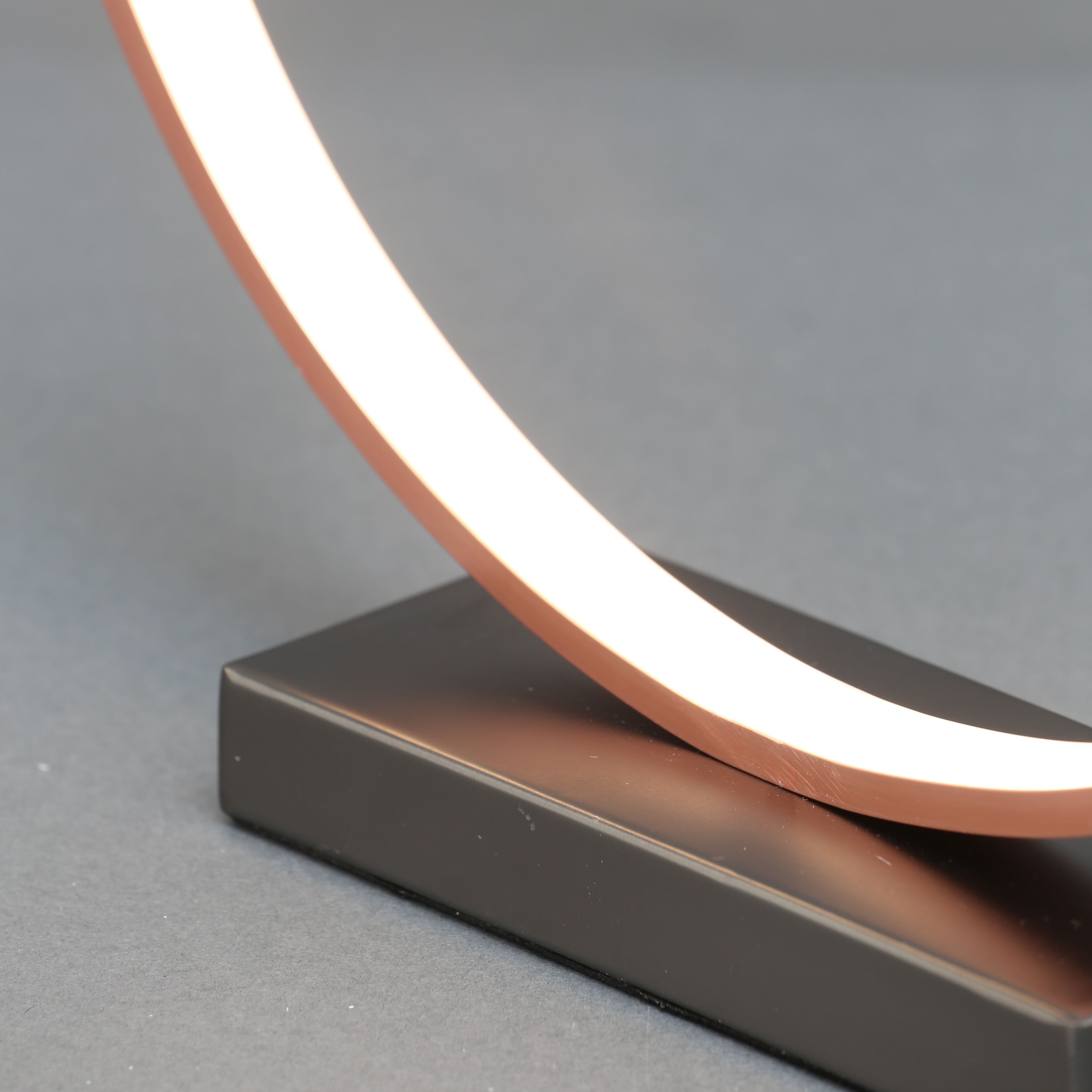 Colours Lyssa Ring Matt Copper effect Table lamp