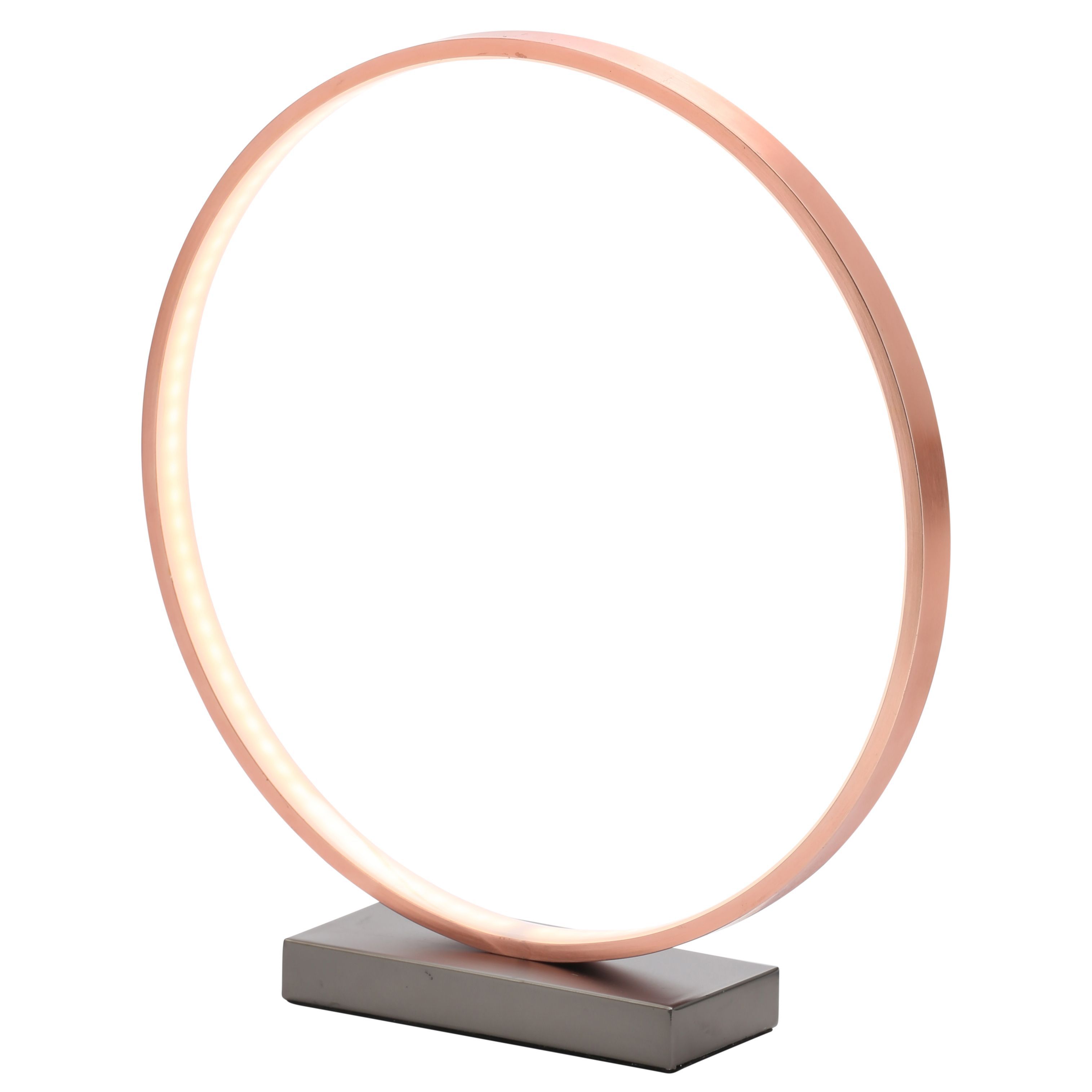 Colours Lyssa Ring Matt Copper effect Table lamp