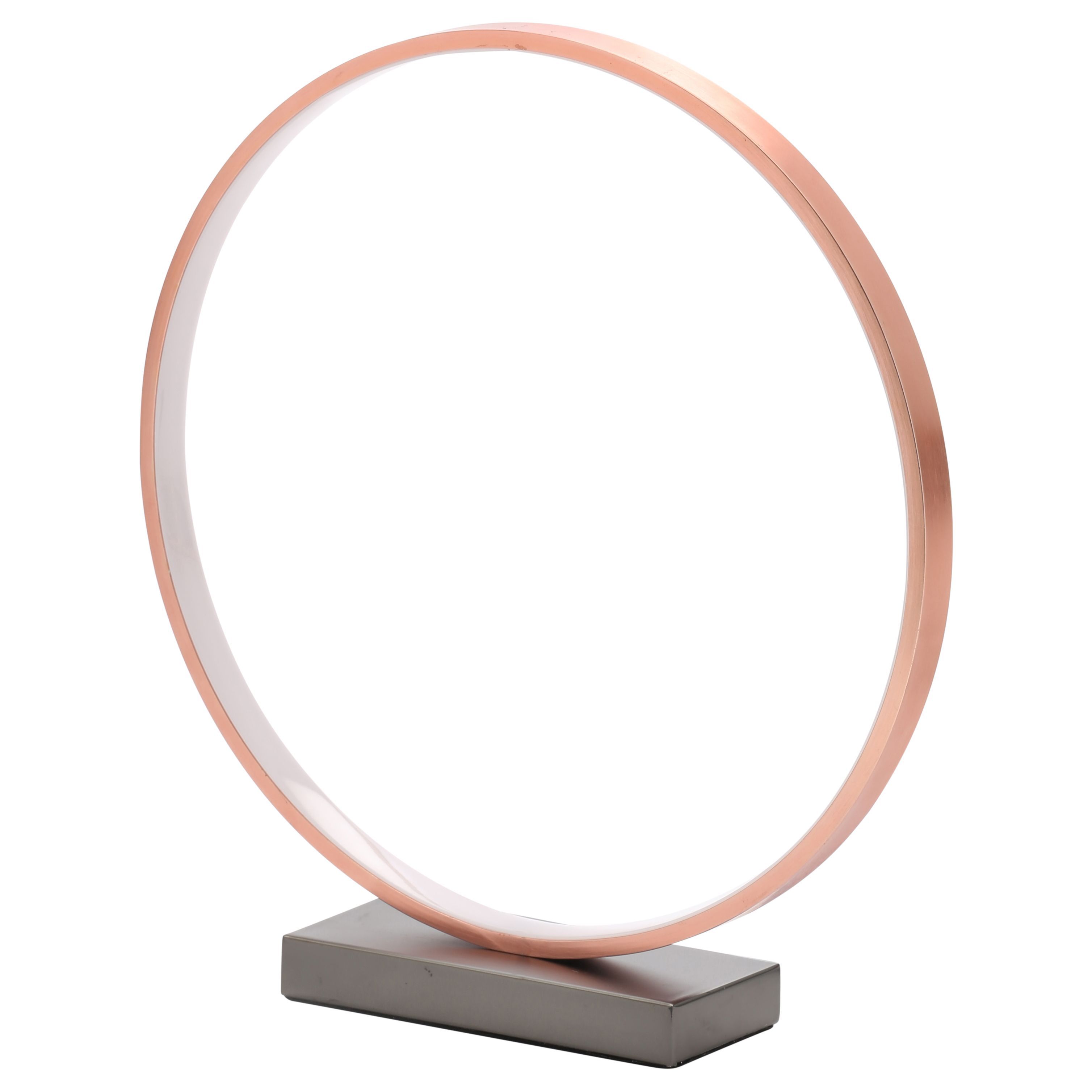 Colours Lyssa Ring Matt Copper effect Table lamp