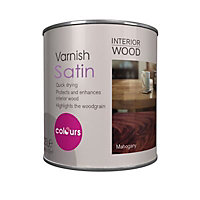 Colours Mahogany Satin Wood varnish, 0.25L