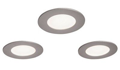 Colours Maia Silver Non-adjustable Neutral white Downlight 4.5W IP20 of 1