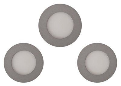 Colours Maia Silver Non-adjustable Neutral white Downlight 4.5W IP20 of 1