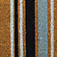 Colours Maren Blue & natural Striped Door mat, 75cm x 45cm