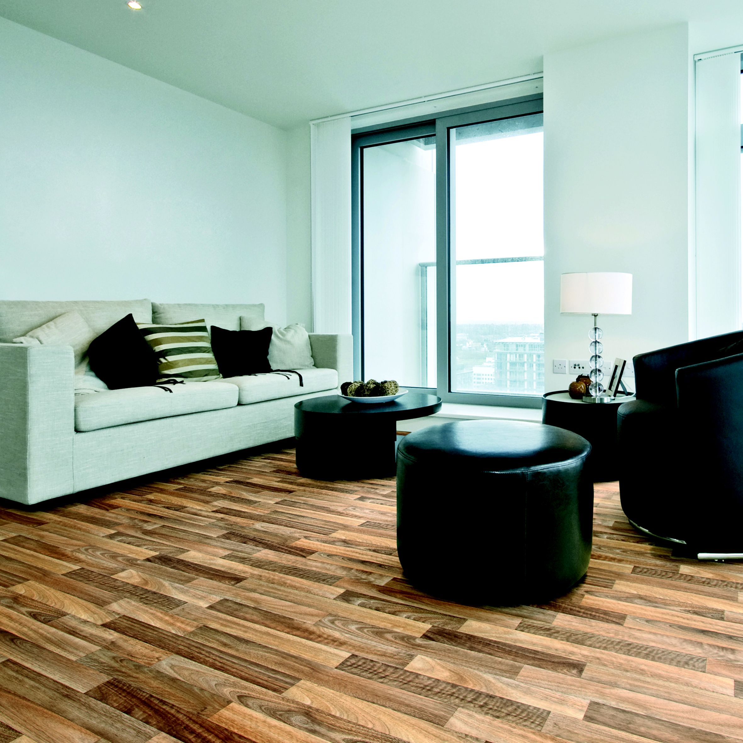 Colours Marzena Beige Wood effect Vinyl flooring