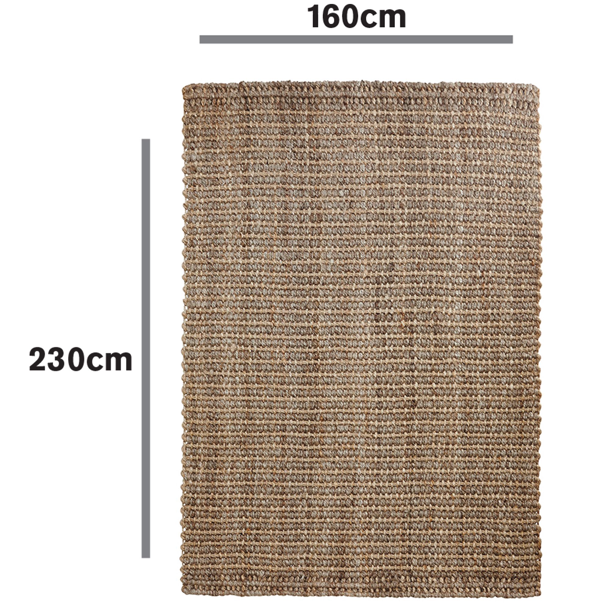 Colours Maxie Natural Plain Large Rug, (L)230cm x (W)160cm