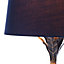 Colours Maya Palm leaf Matt Antique brass effect Table lamp