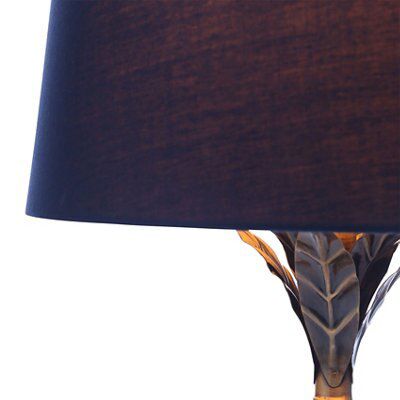 Colours Maya Palm leaf Matt Antique brass effect Table lamp