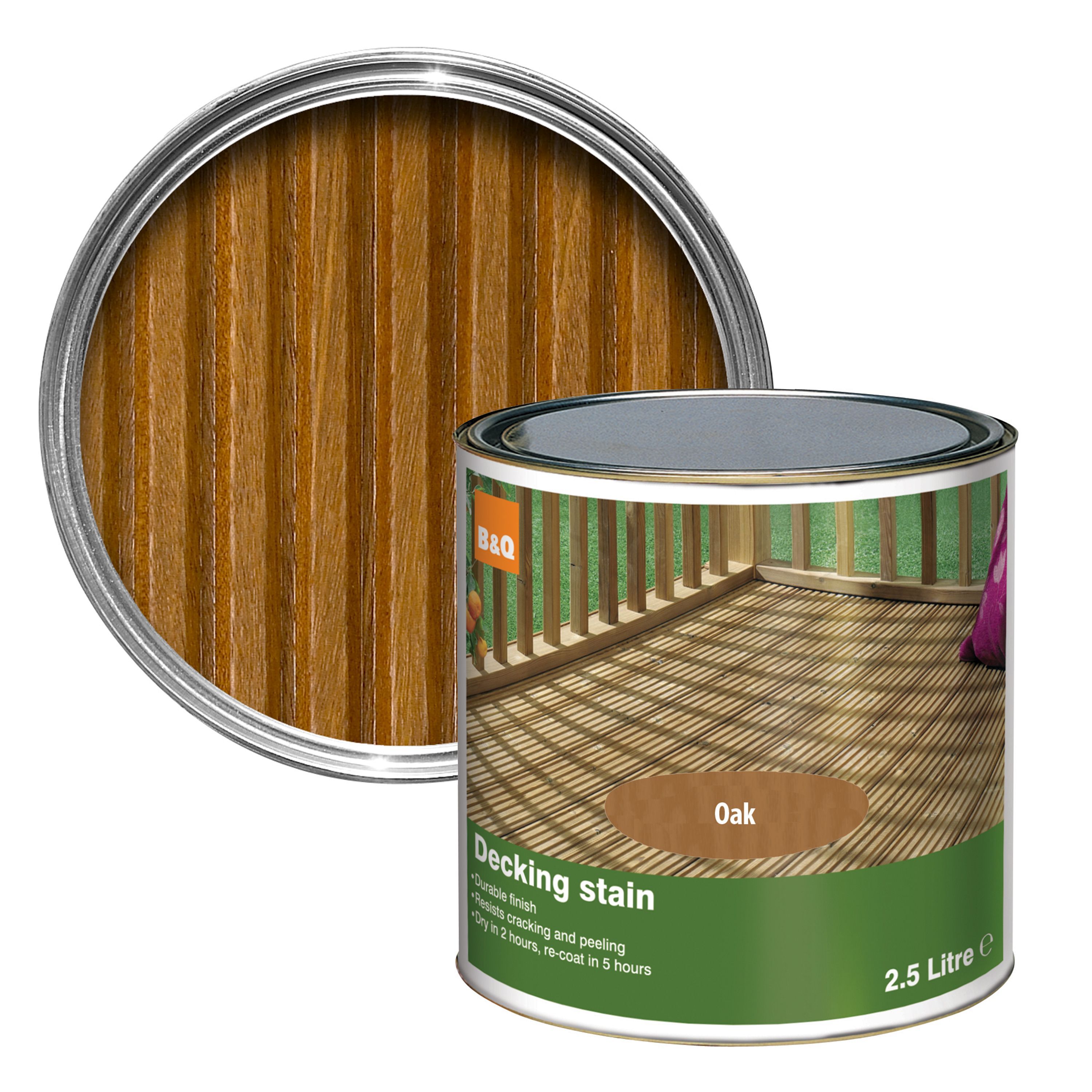Colours Medium Oak Matt Decking Wood Stain 2 5l Diy At B Q