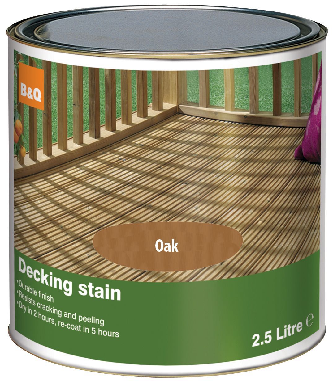 Colours Medium Oak Matt Decking Wood Stain 2 5l Diy At B Q