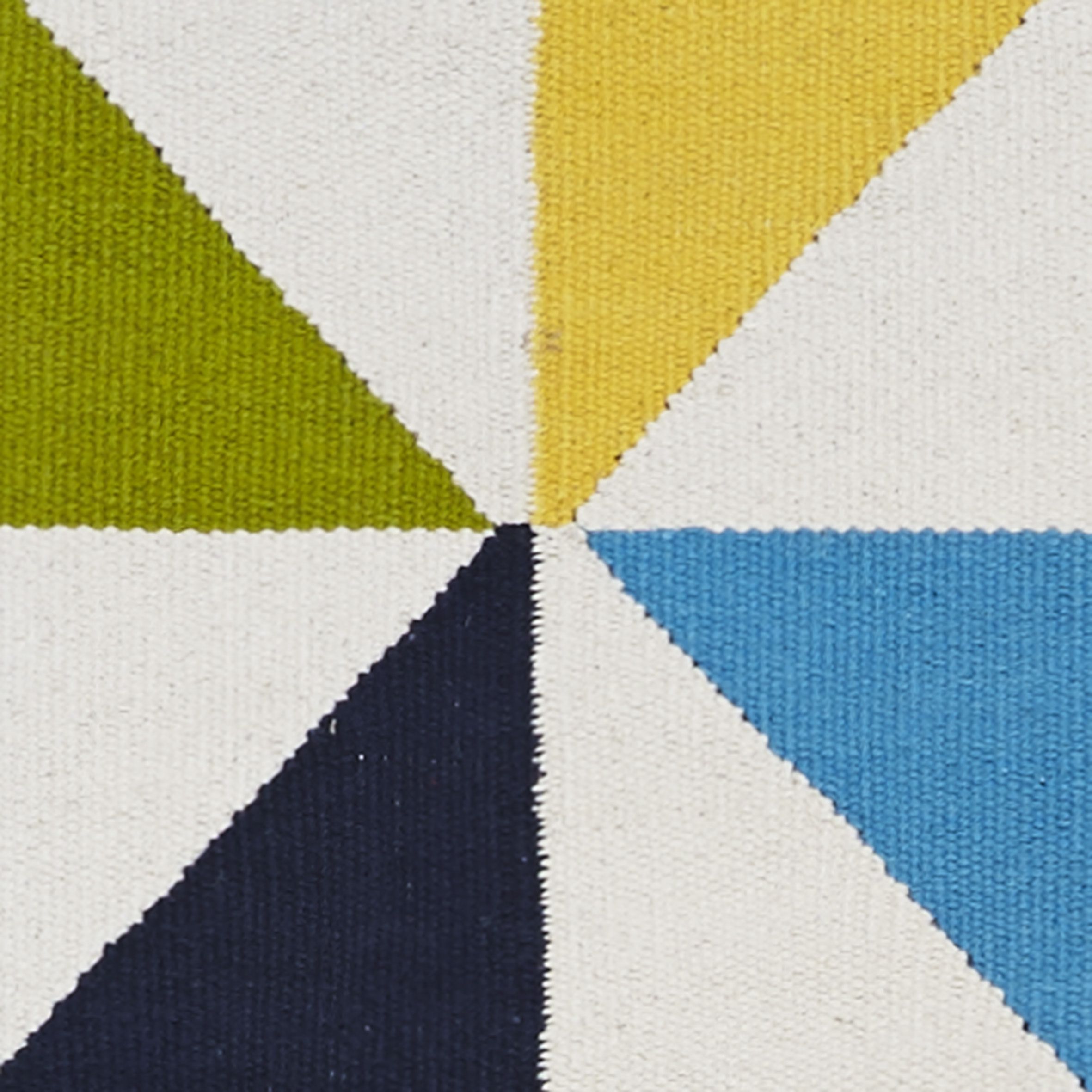 Colours Meghan Blue Triangle Medium Rug, (L)170cm x (W)120cm