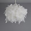 Colours Melito White Feather ball Light shade (D)25cm