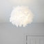 Colours Melito White Feather ball Light shade (D)25cm