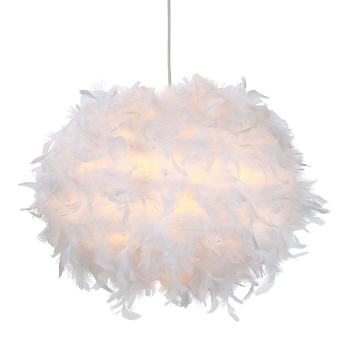 Colours Melito White Feather Ball Light Shade (D)400mm | DIY At B&Q