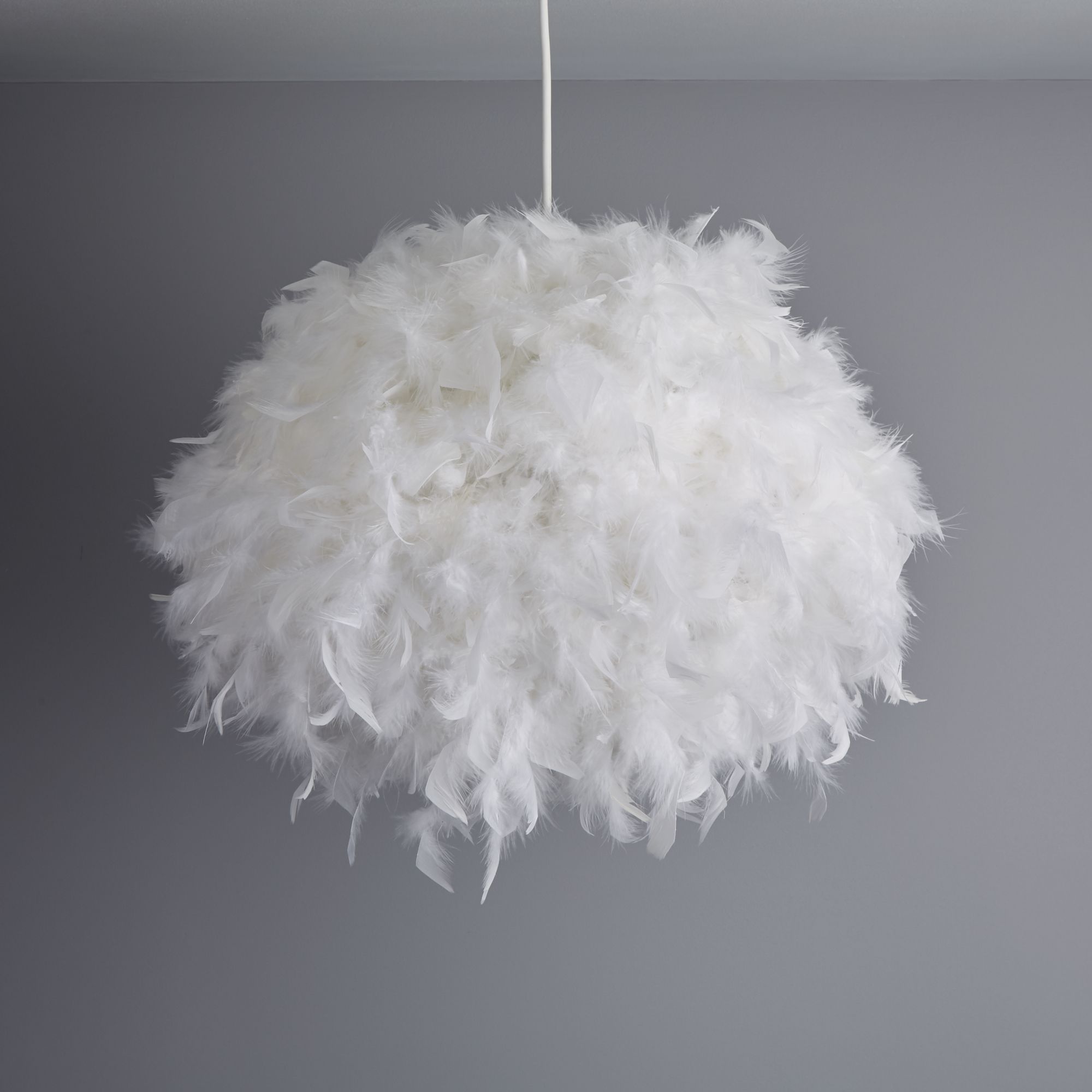 Fluffy white hot sale light shade