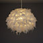 Colours Melito White Feather ball Light shade (D)40cm