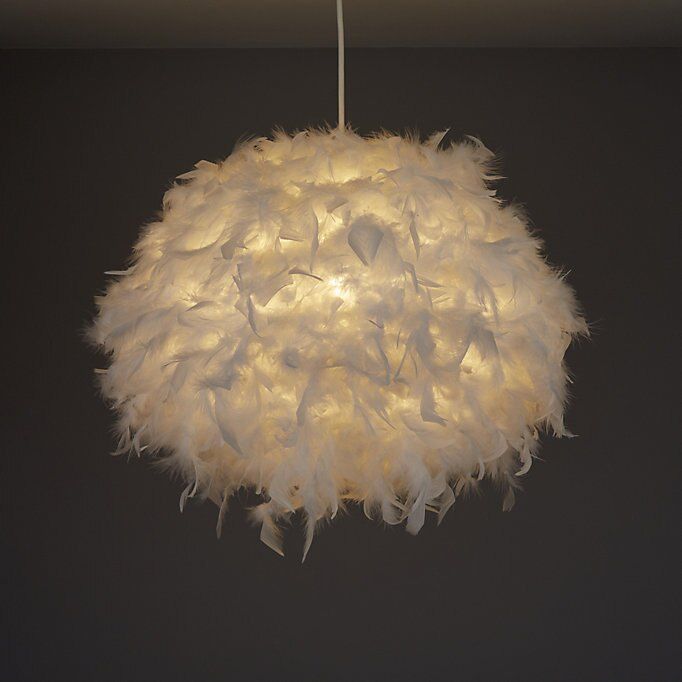Colours Melito White Feather ball Light shade D 40cm