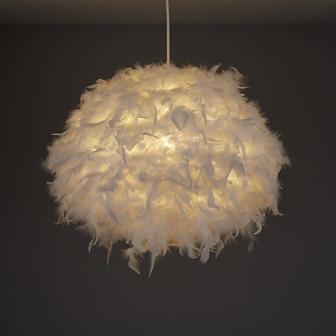 Fluffy white sales light shade