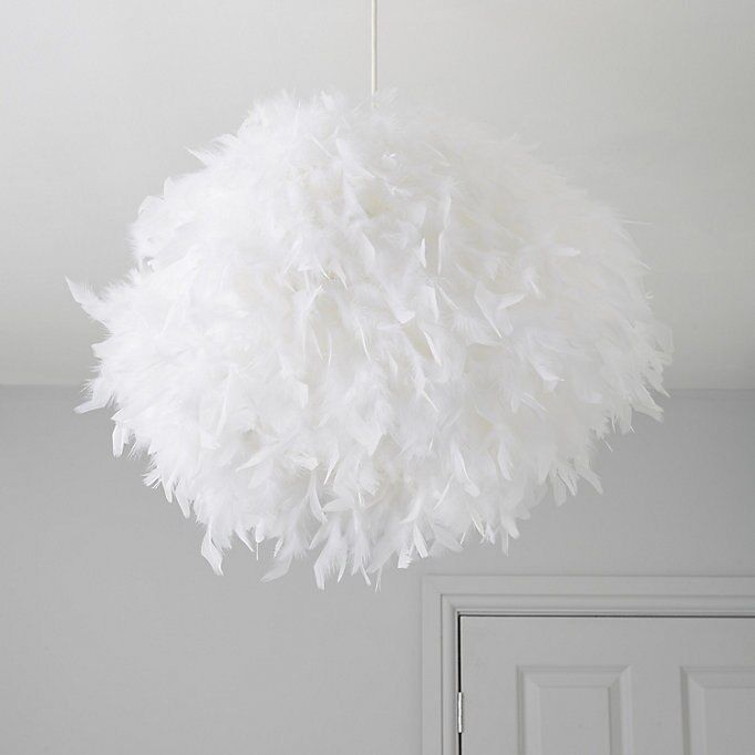 Big fluffy on sale lamp shade