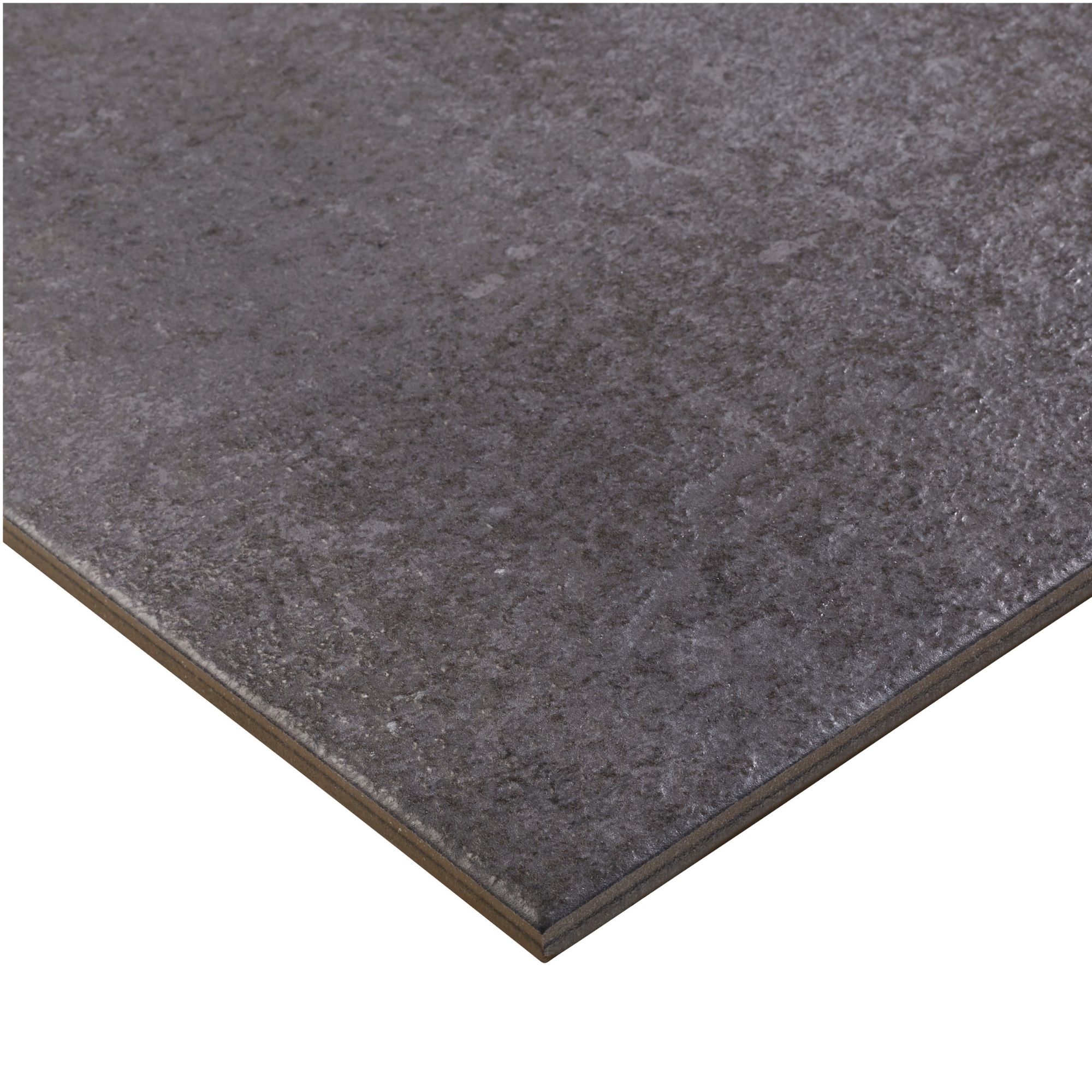 Colours Metal ID Anthracite Matt Flat Concrete effect Textured Porcelain Indoor Wall & floor Tile, Pack of 6, (L)600mm (W)300mm